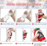 Electric Chimney Climbing Santa Claus Musical Toys