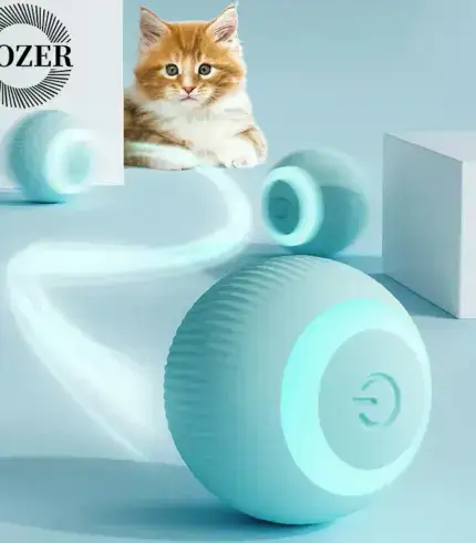 Smart Rolling Cat Ball – Interactive LED Toy for Indoor Cats