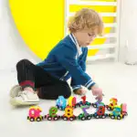 Numbers Magnetic Train Puzzle Wooden Toy Car