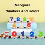 Numbers Magnetic Train Puzzle Wooden Toy Car - Image 3